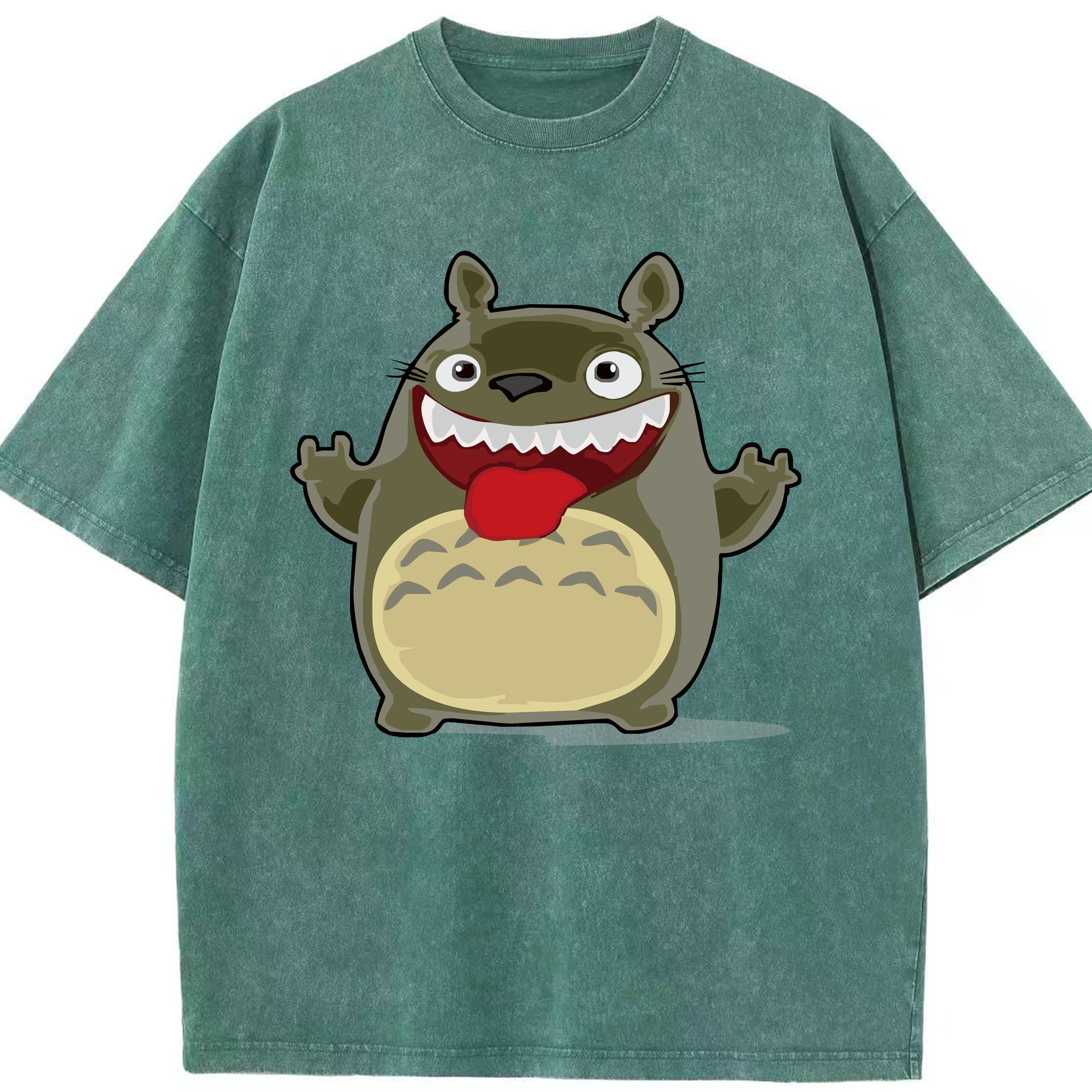 （画像用） となりのトトロ 草壁メイ 草壁サツキ My Neighbor Totoro Satsuki Kusakabe Mei Kusakabe 綿100% ヴィンテージ風 半袖Tシャツ（フロントプリント）